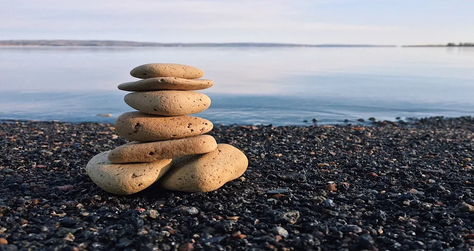 sun conjunct venus composite - rocks, stacked, balance