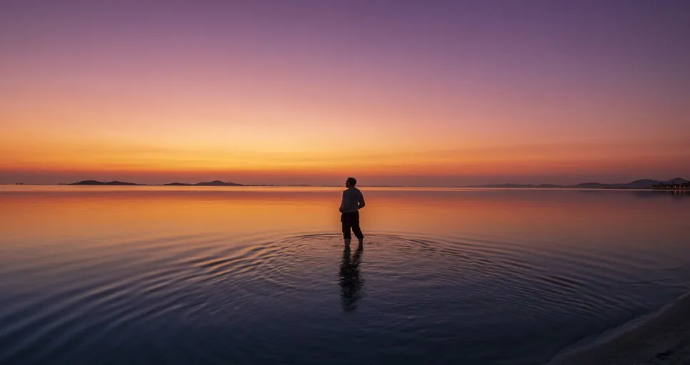 mars opposite neptune - man, ocean, sea