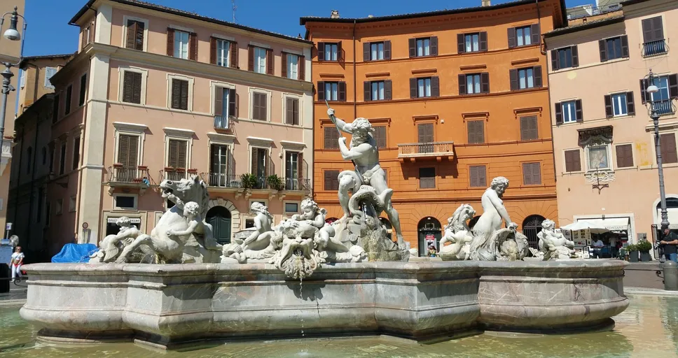 neptune trine ascendant - fountain of neptune, rome, italy